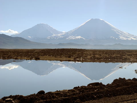 Volcan et reflets
